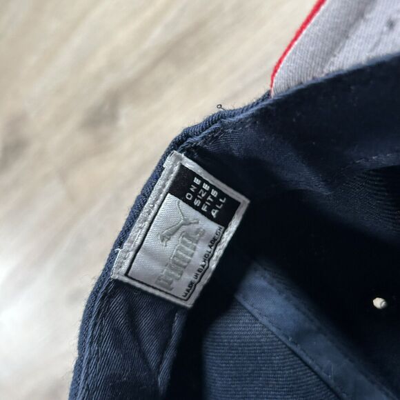 Vintage Atlanta Braves Hat Snapback MLB Logo Athletic Puma Blue Wool Blend Cap - Picture 4 of 9